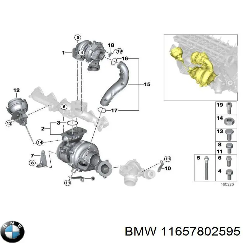 Прокладка турбины выхлопных газов, впуск BMW 11658507327 цена, от 63.62 USD