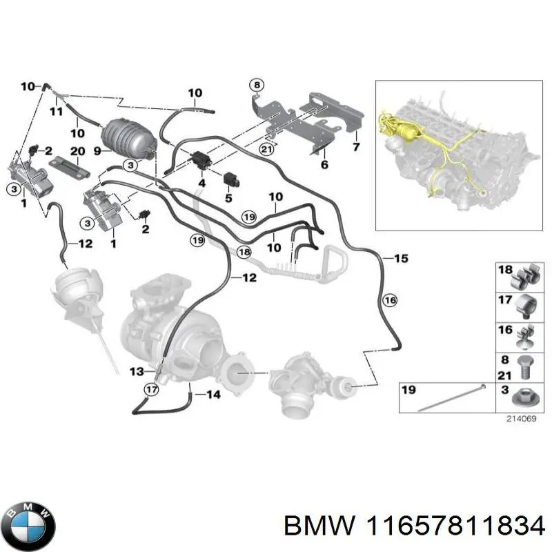 Радиатор кондиционера BMW 11657811834