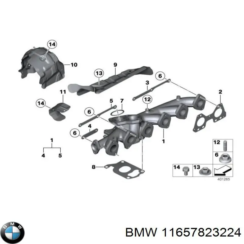 Junta de turbina, compresor de aire, admisión 11657823224 BMW