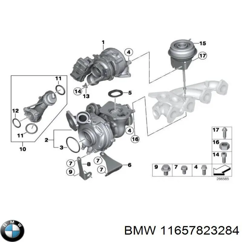 Патрубок вентиляции картерных газов 11657823284 BMW