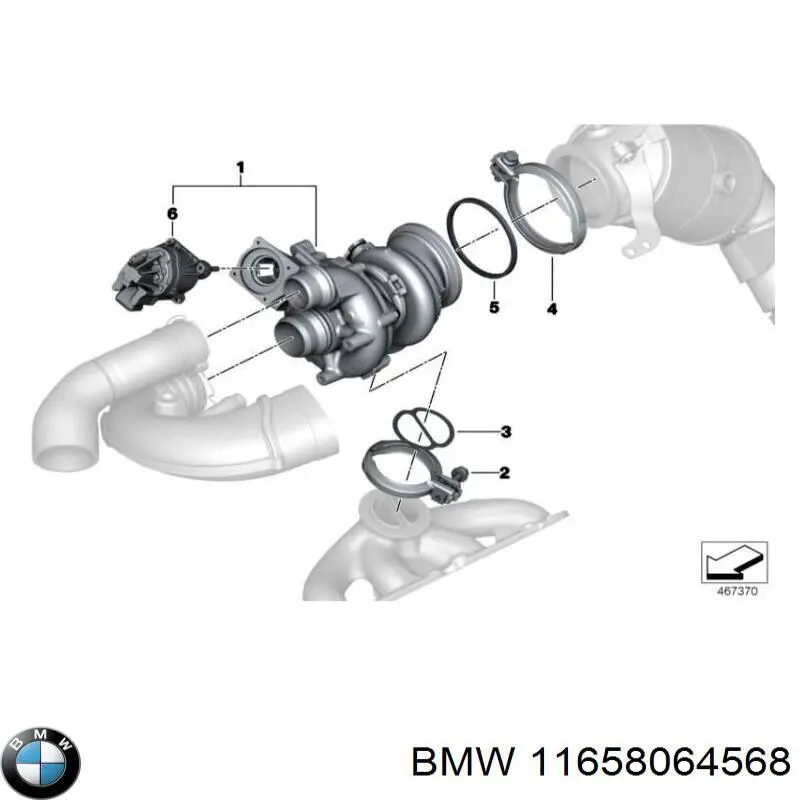 Соединительный хомут выпускного коллектора BMW 11658064568