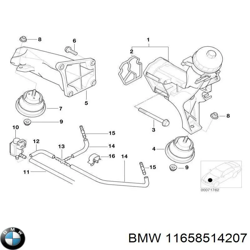  BMW 11658514207 цена, от 43.93 USD