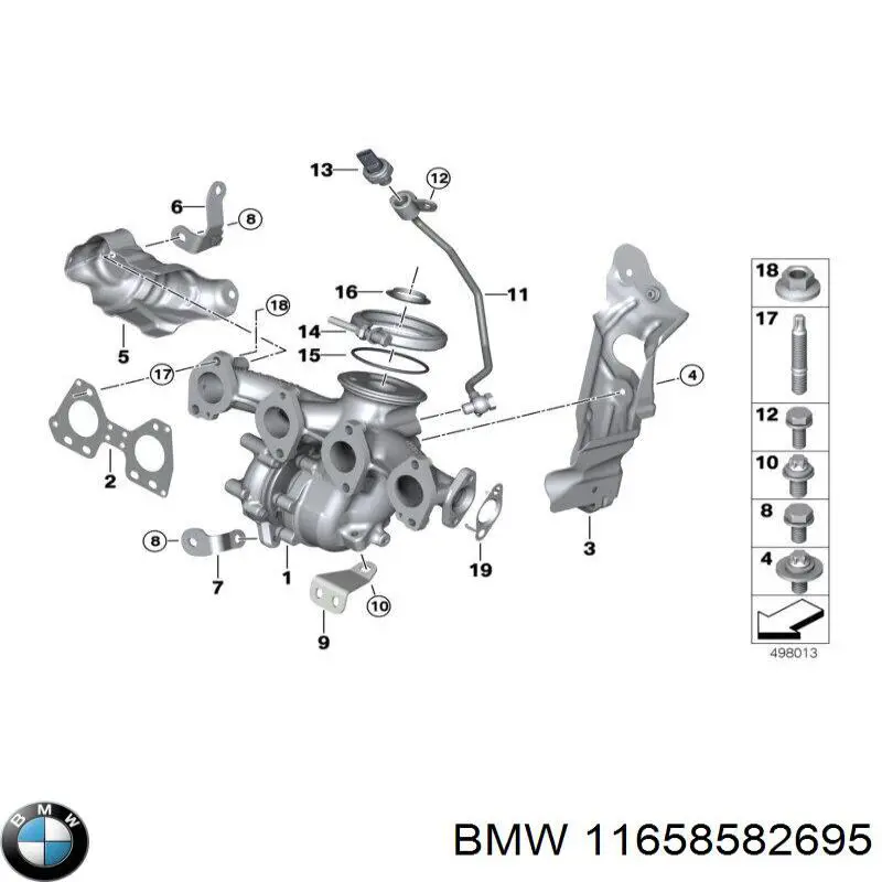 11658582695 BMW anel de tubo de admissão do silenciador