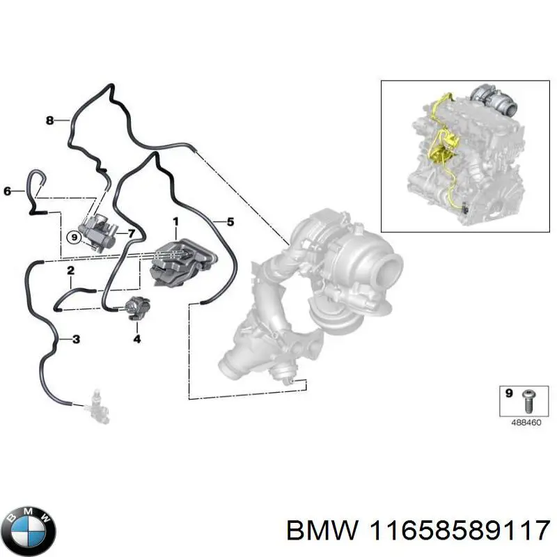 Преобразователь давления (соленоид) наддува BMW 11658589117 цена, от 93.42 USD