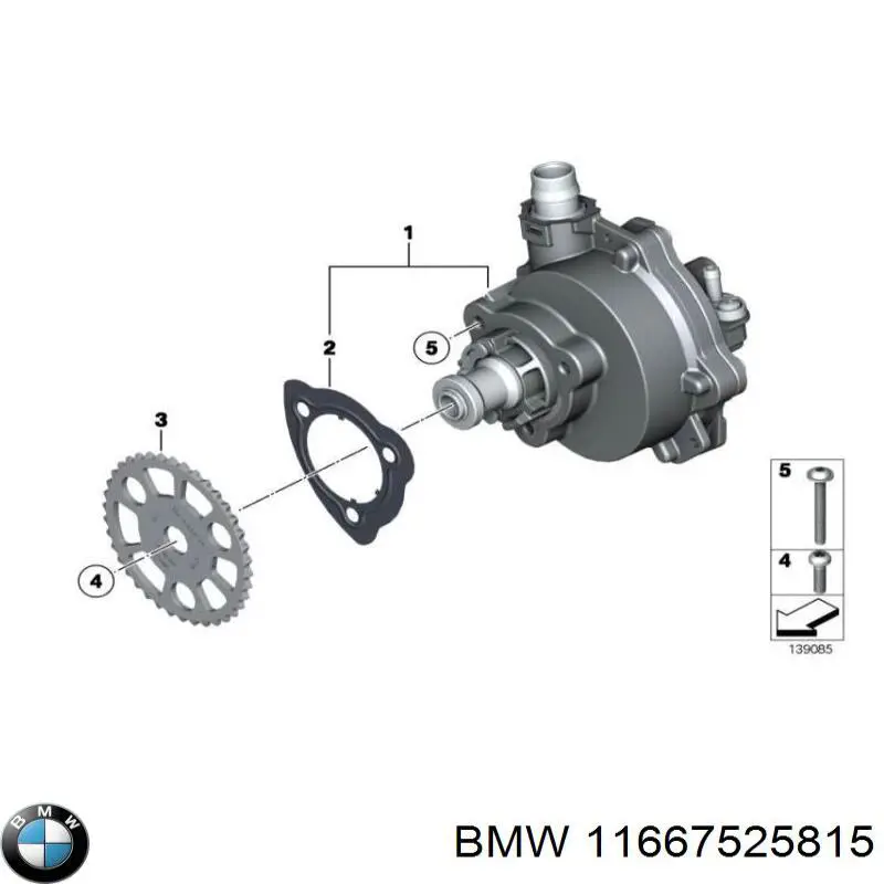 Junta, bomba de vacío 11667525815 BMW