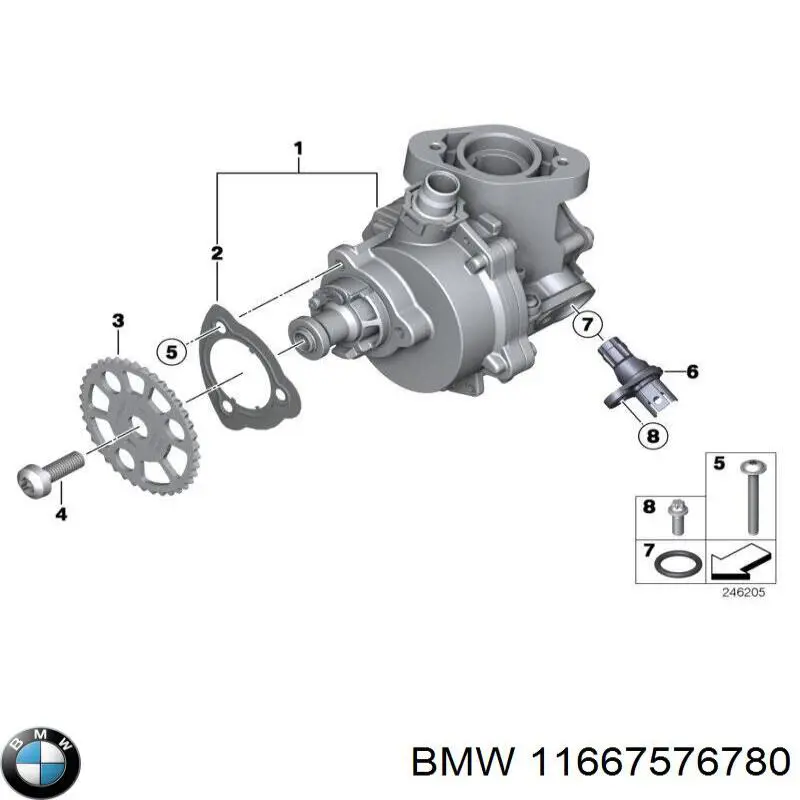 Купить 11667576780 BMW Трубка вакуумного усилителя тормозов