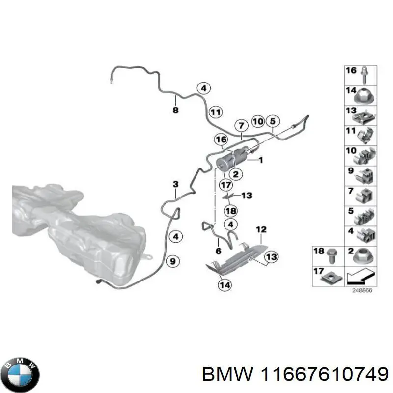 Трубопроводы усилителя вакуумного BMW 11667610749 цена, от 38.01 USD