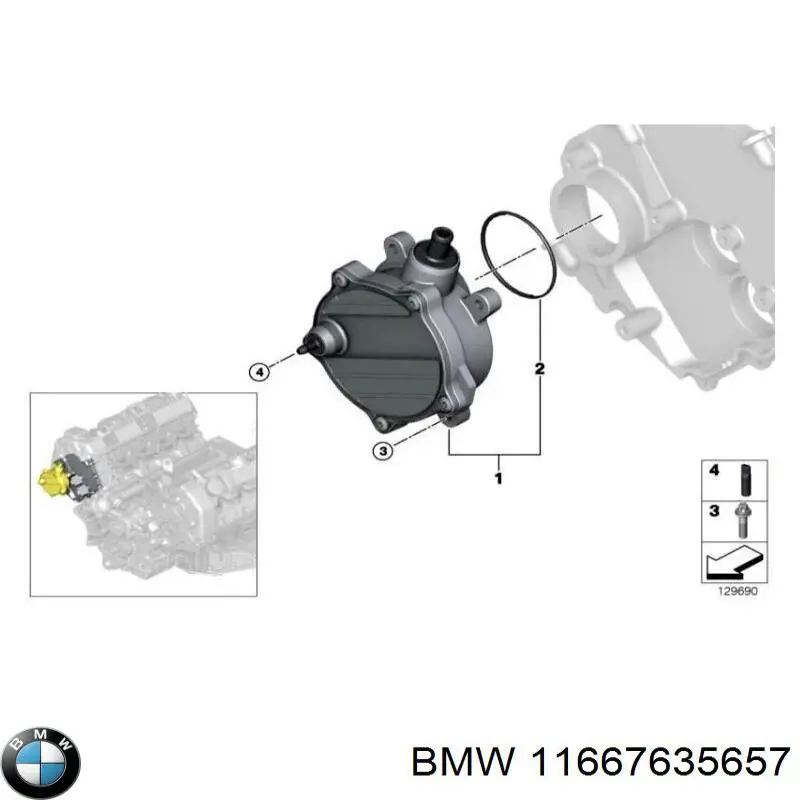 11667635657 BMW Механический вакуумный насос