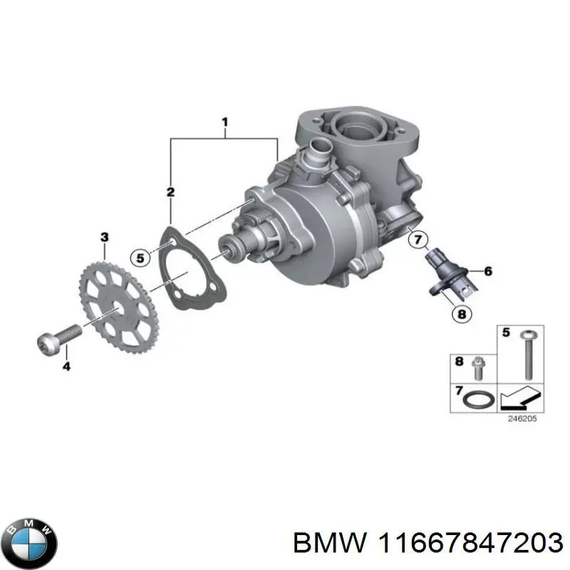 11667847203 BMW Механический вакуумный насос