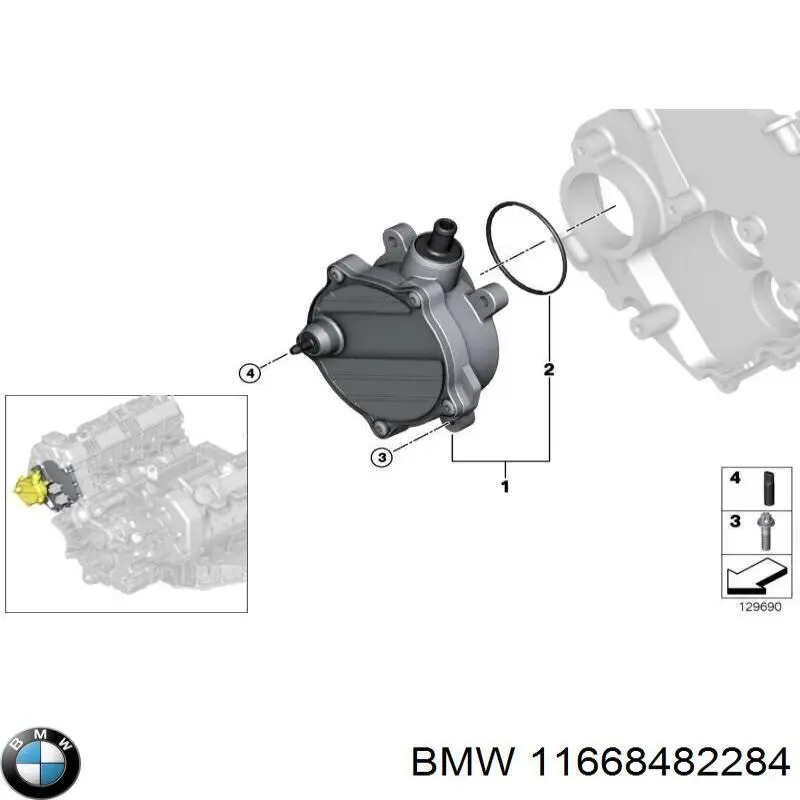 Вакуумный насос BMW 11668482284 цена, от 103.05 USD