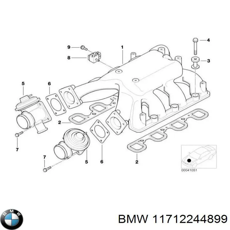 Прокладка дроссельной заслонки 11712244899 BMW