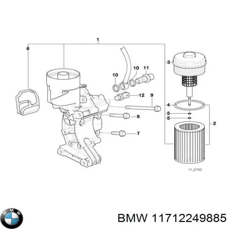 Прокладка EGR-клапана рециркуляции BMW 11712249885
