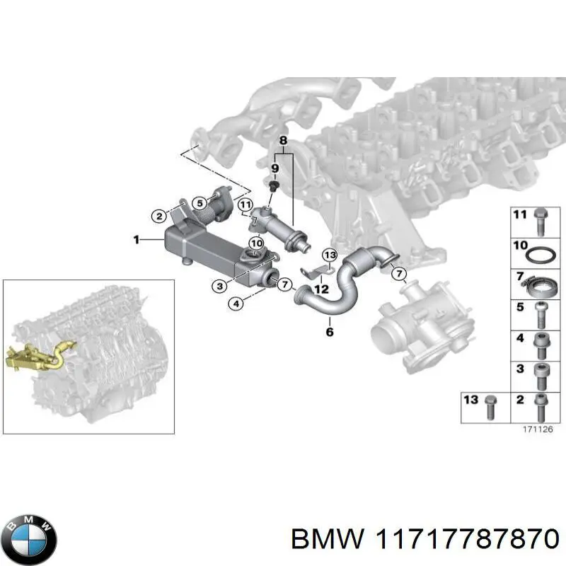 11717787870 BMW Termostato EGR original y equivalente