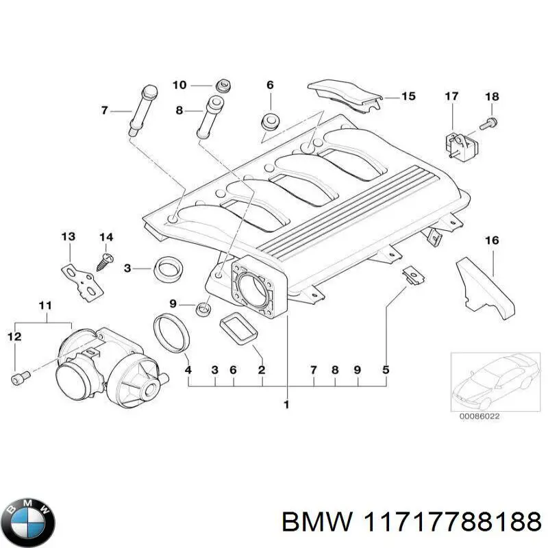 Клапан ЕГР 11717788188 BMW