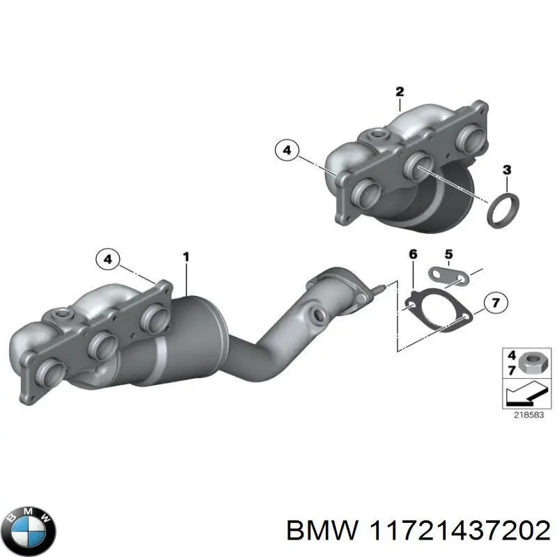 11721437202 BMW Гайка крепления приемной трубы глушителя (штанов)