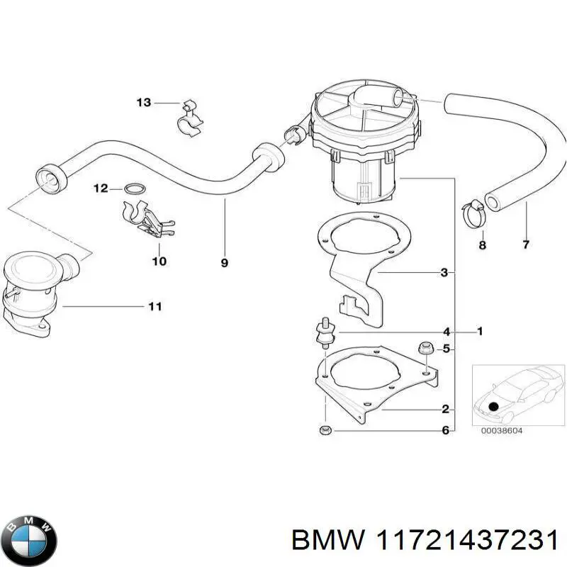 11721437231 BMW Насос воздушный