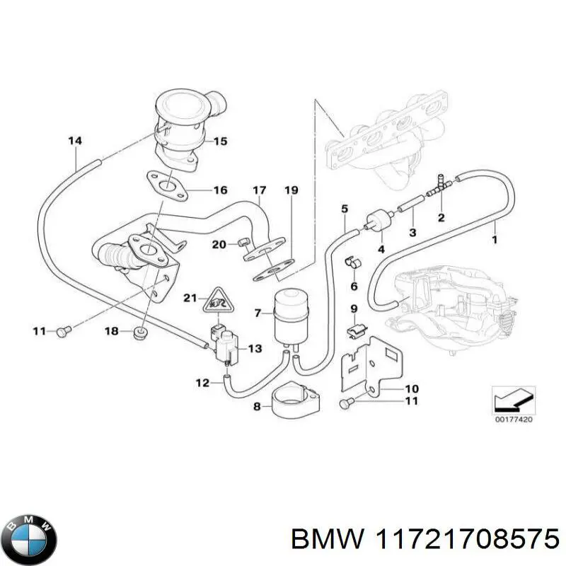 Купить 72229512 BMW Клапан подачи вторичного воздуха