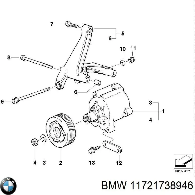 Ролик натяжителя приводного ремня BMW 11721738946