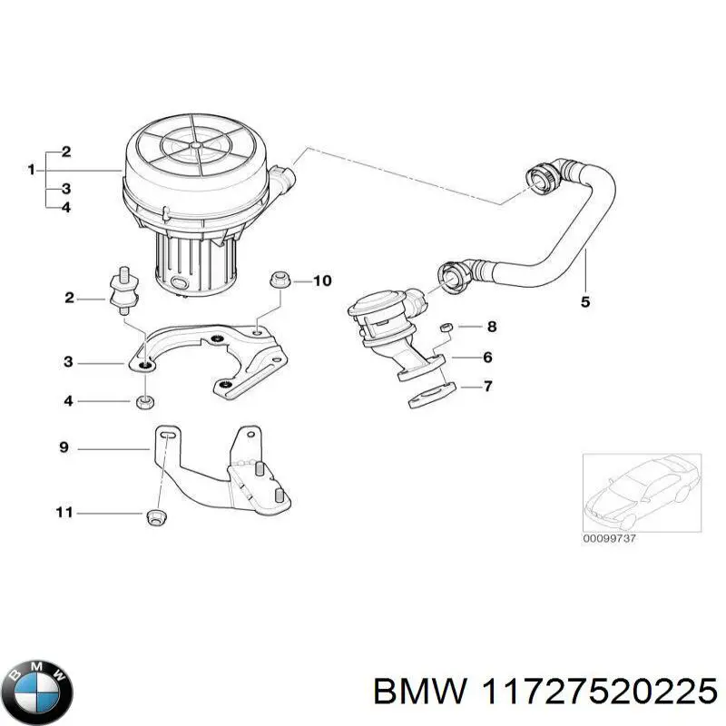 11727520225 BMW bomba de ar