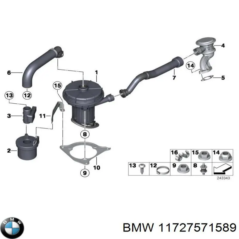 11727571589 BMW Насос воздушный