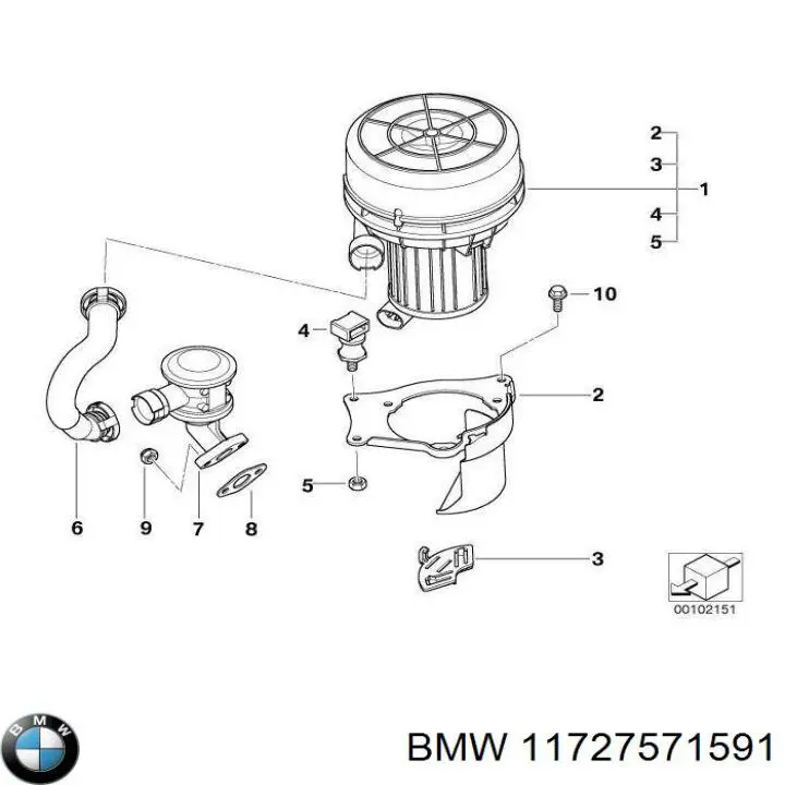 Насос воздушный 11727571591 BMW