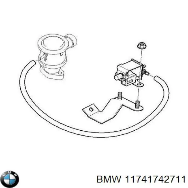11741742711 BMW переключающий клапан системы подачи воздуха