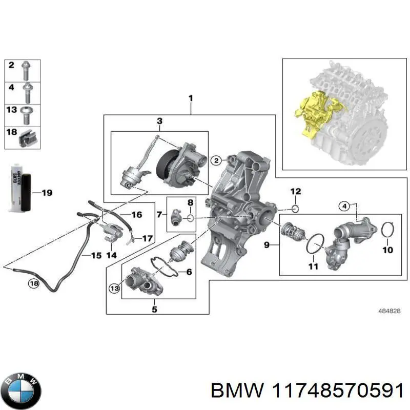 Valvula De Solenoide Control De Compuerta EGR 11748570591 BMW