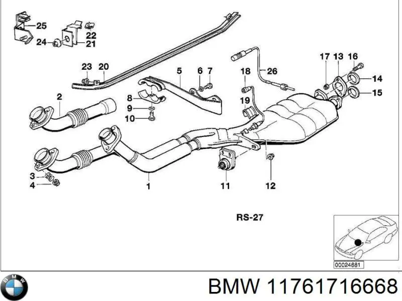  BMW 11761716668 цена, от 1.07 USD