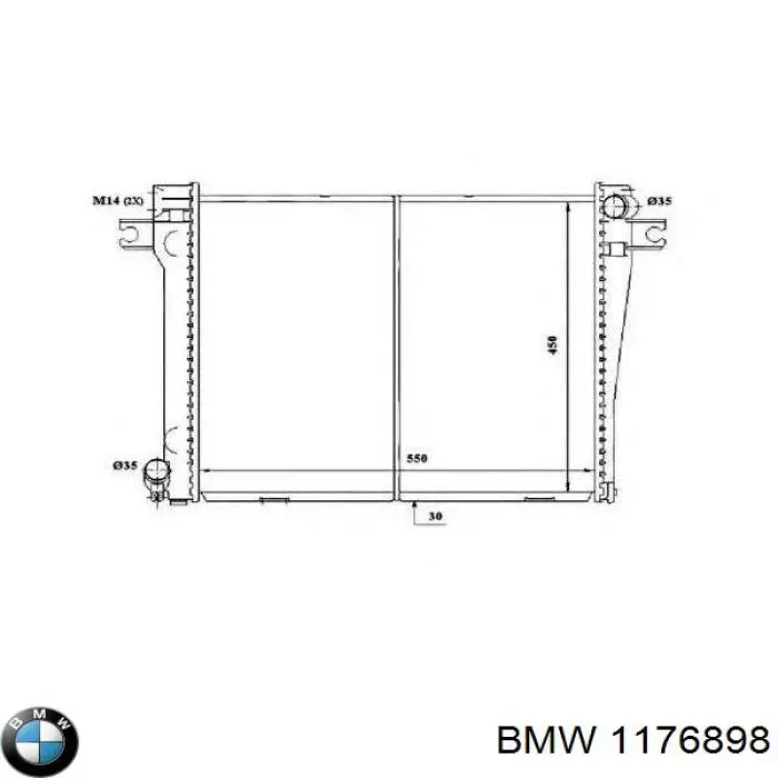 Радиатор охлаждения двигателя BMW 1176898 цена, от 187.74 USD