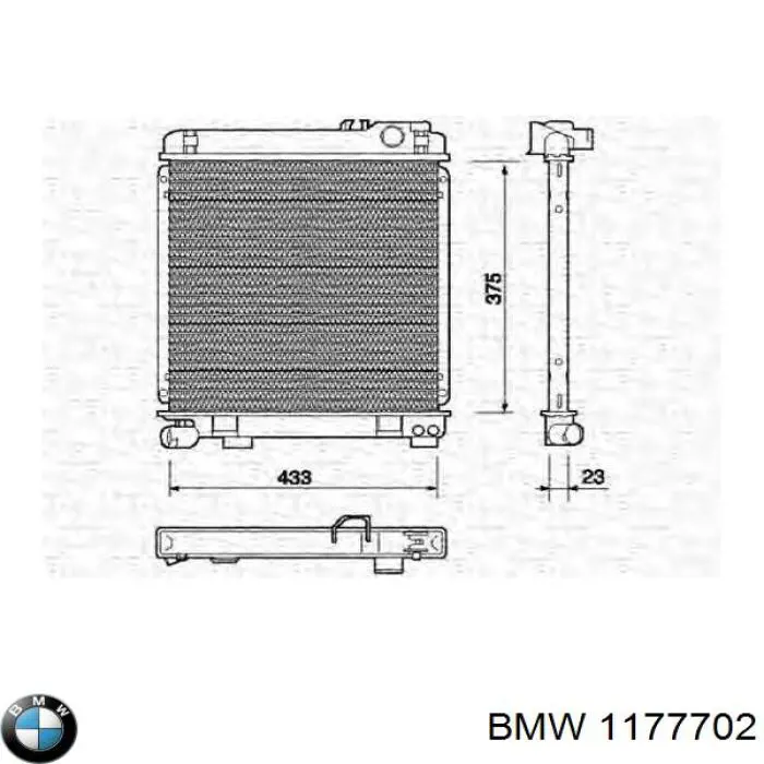 1177702 BMW Радиатор основной