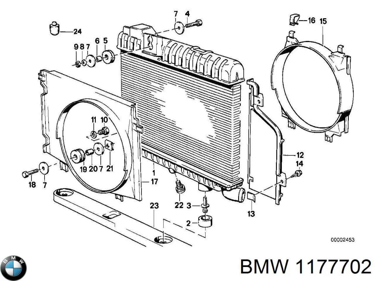 Купить 1177702 BMW Радиатор водяной
