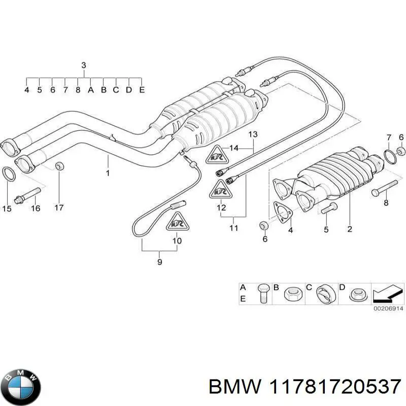 Купить 11781720537 BMW Датчик концентрации кислорода