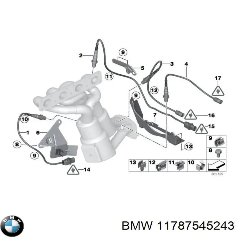 754524304 BMW лямбда-зонд, датчик кислорода после катализатора