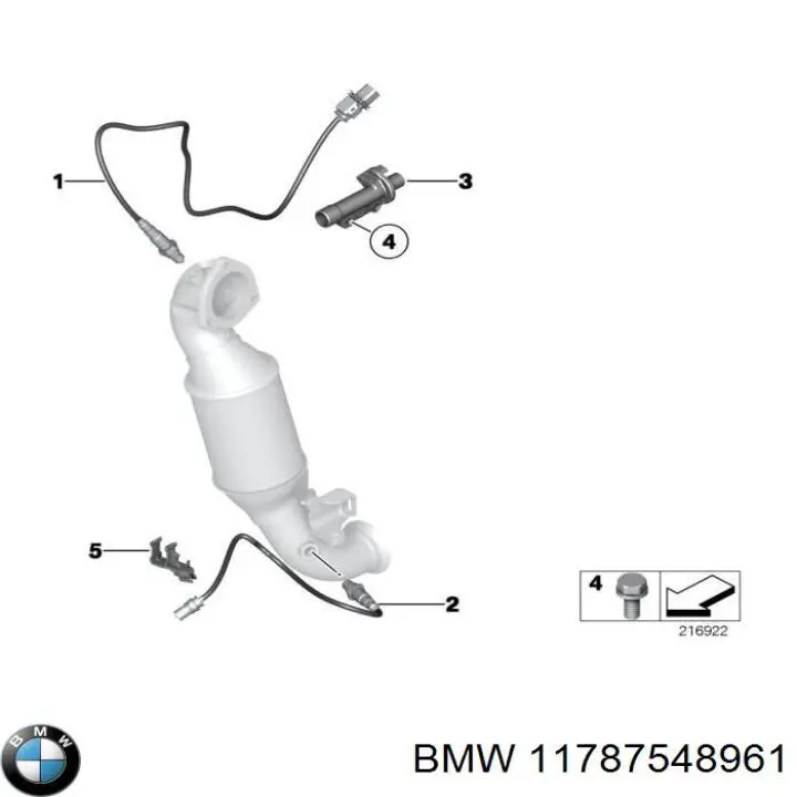Лямбдазонд, датчик кислорода после катализатора BMW 11787548961 цена, от 39.28 USD