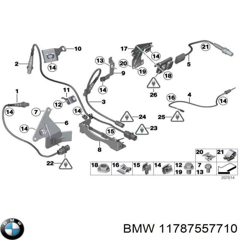 Датчик температуры выхлопных газов  до катализатора BMW 11787557710 цена, от 77.47 USD