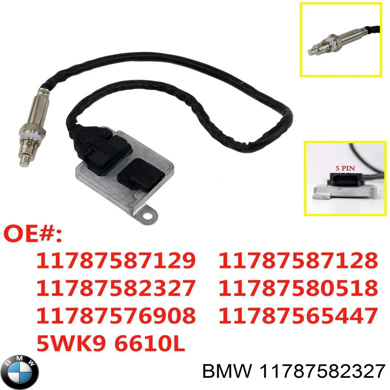 11787582327 BMW sensor de óxidos de nitrogênio nox