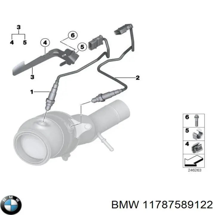 Датчик кислорода после катализатора 11787589122 BMW