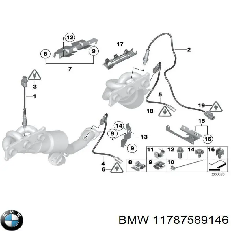 11787589146 BMW лямбда-зонд, датчик кислорода после катализатора