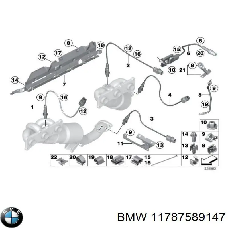 Купить 11787589147 BMW Датчик кислорода до катализатора