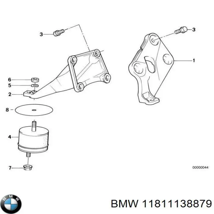 Подушка (опора) двигателя, левая/правая BMW 11811138879 цена, от 21.66 USD