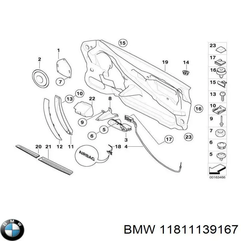 11811139167 BMW Клип крепления подкрылка переднего крыла