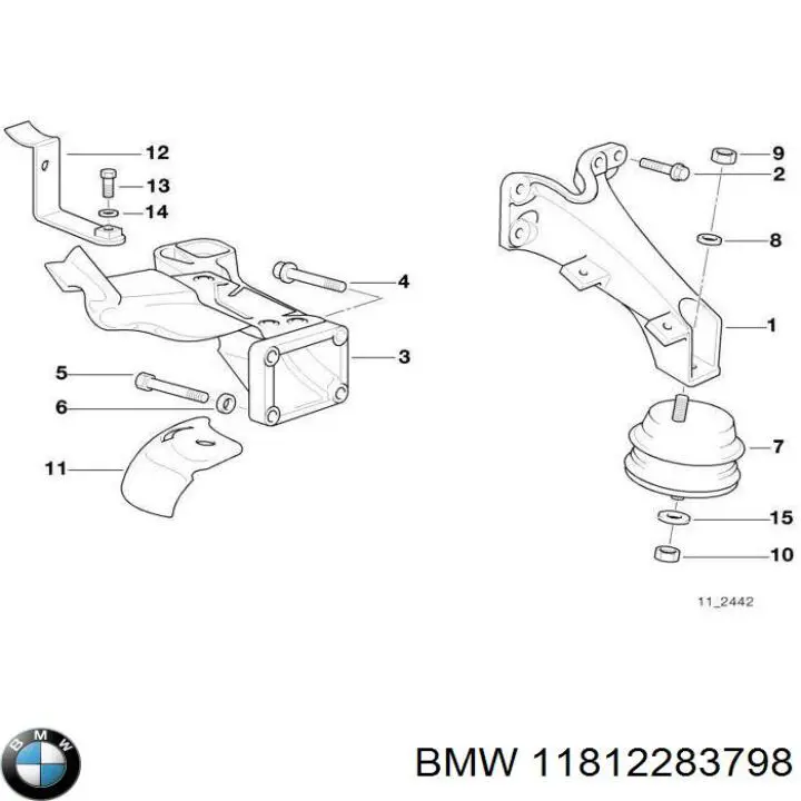 Подушка (опора) двигателя, левая/правая BMW 11812283798 цена, от 68.97 USD