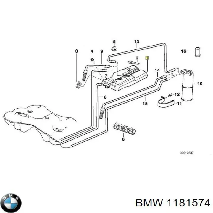Абсорбер паров топлива BMW 5 седан (E39) (1995 - 2003) цена, от 10.34 USD