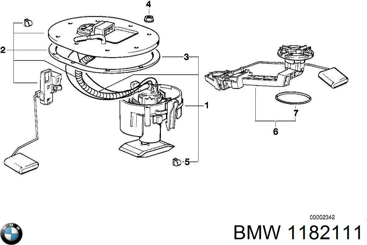 Купить 16141182111 BMW Датчик указателя уровня топлива