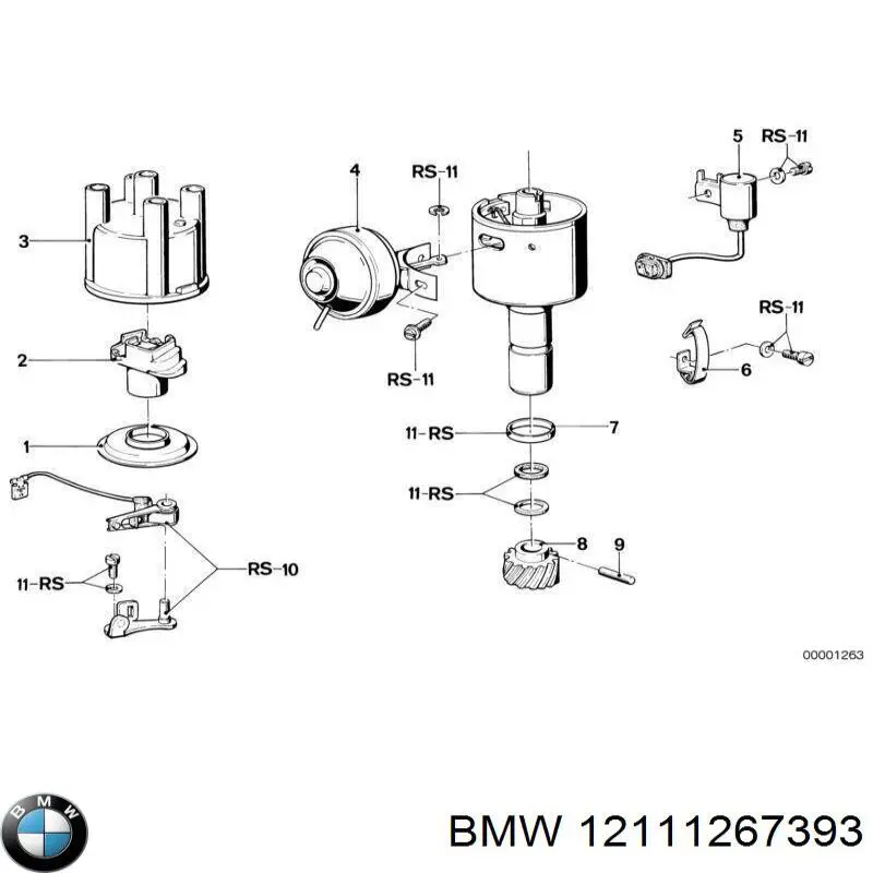 Купить 12111267393 BMW Контактная группа распределителя зажигания