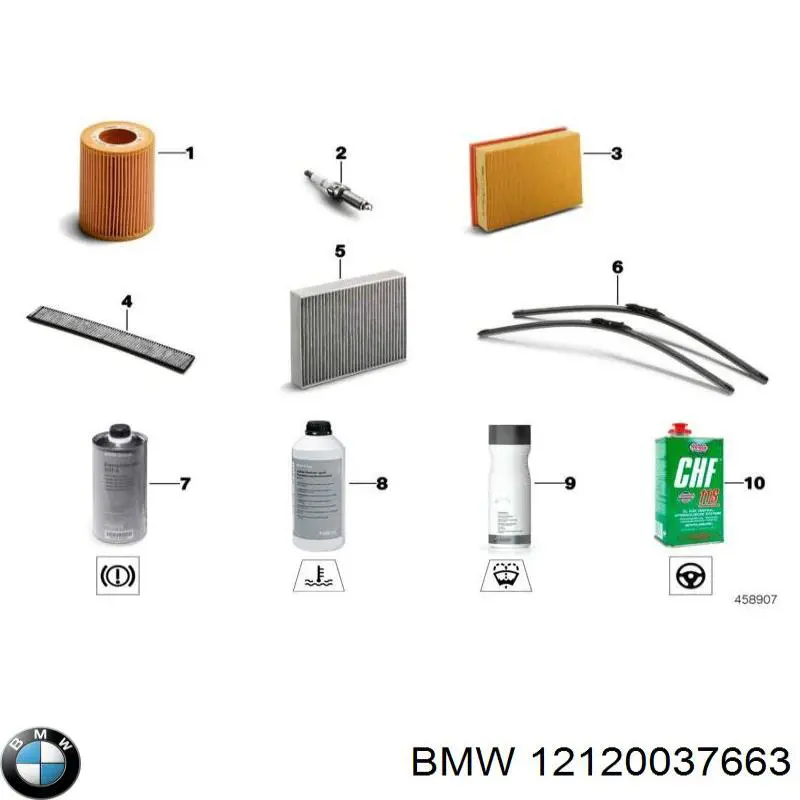 Свечи зажигания 12120037663 BMW