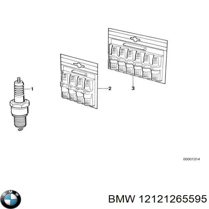 12121265595 BMW Свечи зажигания