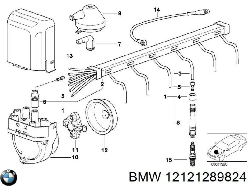Наконечник свечи зажигания BMW 12121289824 цена, от 4.55 USD