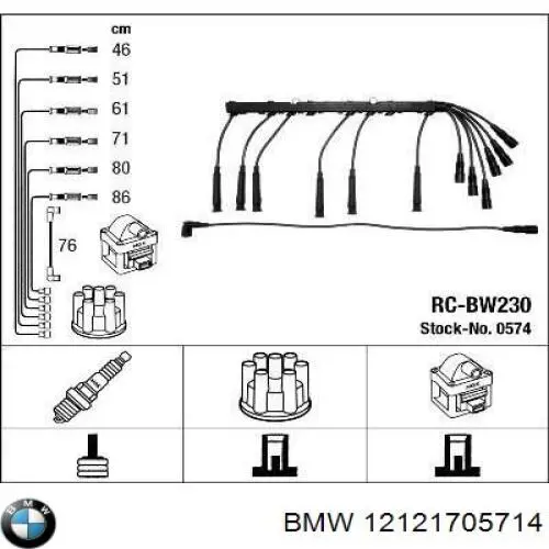 Провода зажигания NGK RCBW224 цена, от 40.41 USD