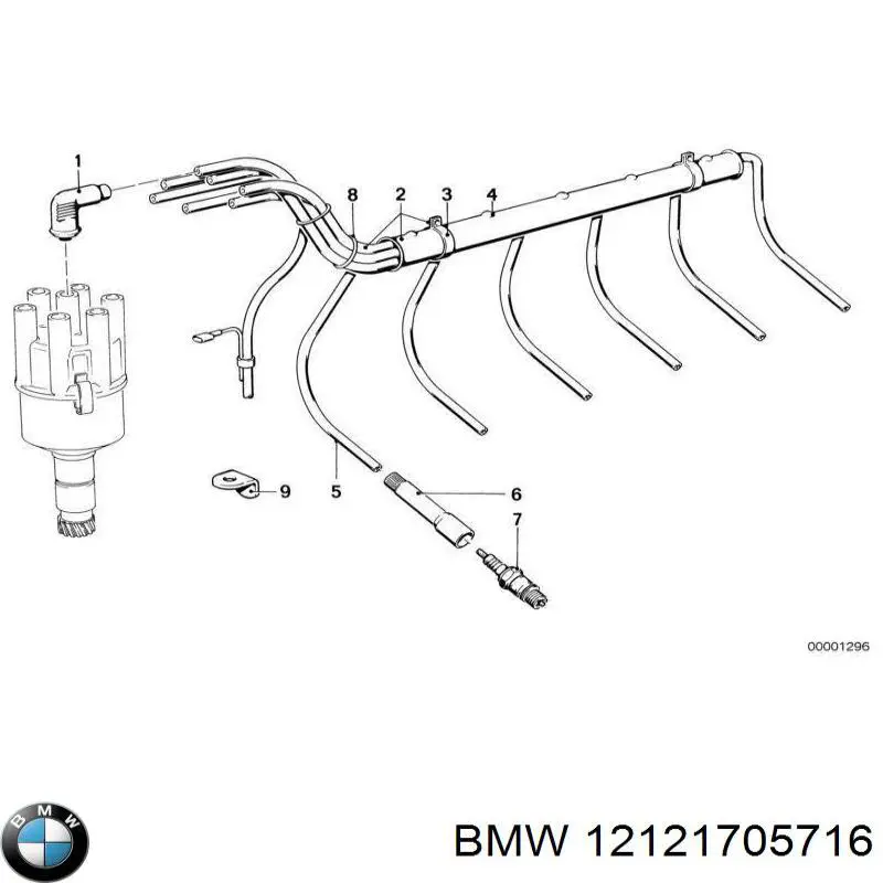 Высоковольтные провода 12121705716 BMW